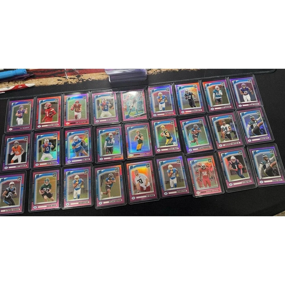 2024 Panini Donruss-Rated Rookie Optic Pink Prizm Rookie Lot 62 Cards